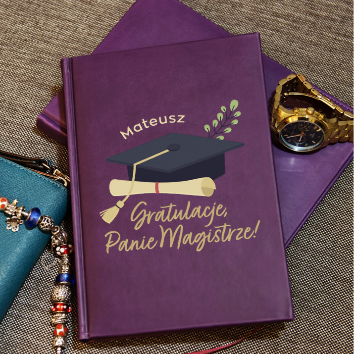 Gratuluję, Panie Magistrze - notatnik A5 z nadrukiem Gratuluję, Panie Magistrze - notatnik A5 z nadrukiem