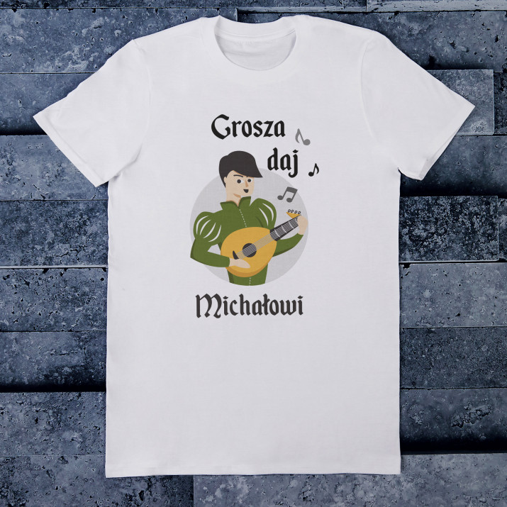 Grosza daj - Koszulka męska z nadrukiem