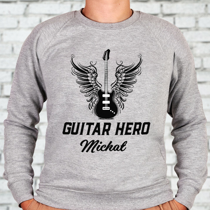 Guitar hero - Bluza męska bez kaptura