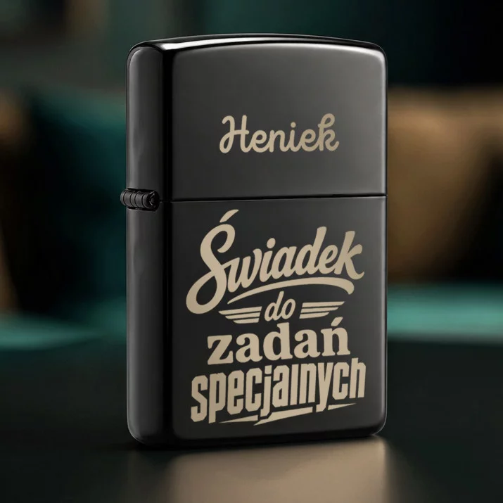 Zapalniczka z Grawerem Dla Świadka Prezent Dla Mężczyzny: Świadek Do Zadań