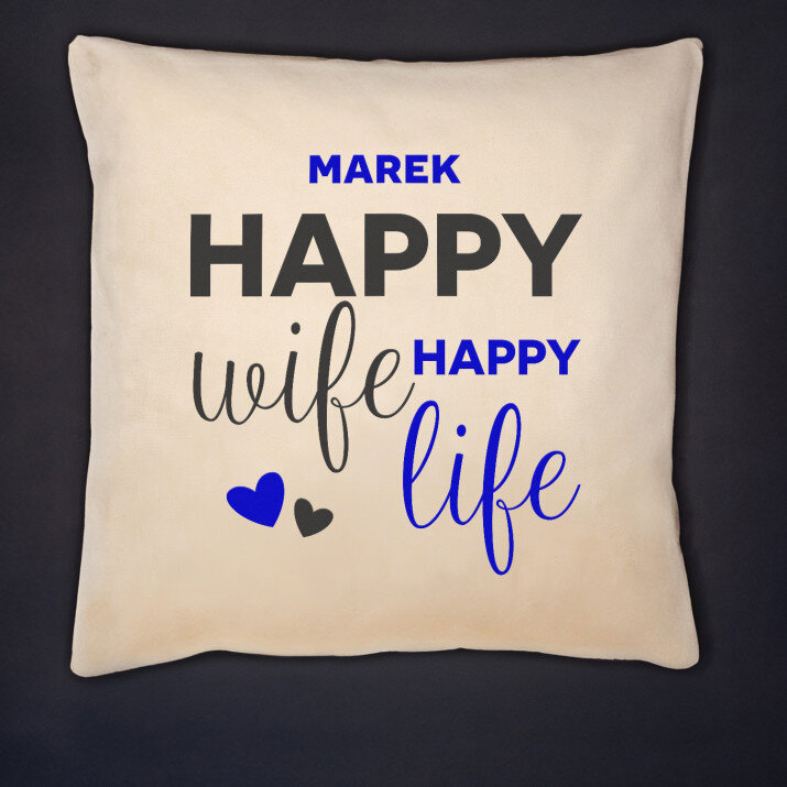 Happy life - Poduszka dekoracyjna Happy life - Poduszka dekoracyjna