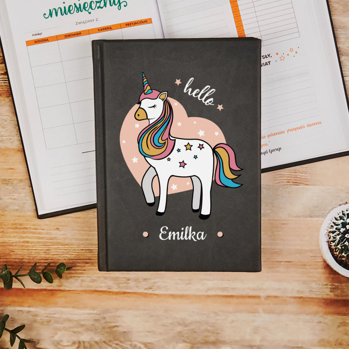 Hello unicorn - Planer Książkowy A5 Hello unicorn - Planer Książkowy A5