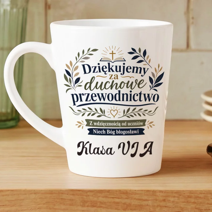Kubek Personalizowany Dla Nauczyciela Religii Prezent Na Dzień Nauczyciela Dla Mężczyzny: Dziękujemy Za Duchowe