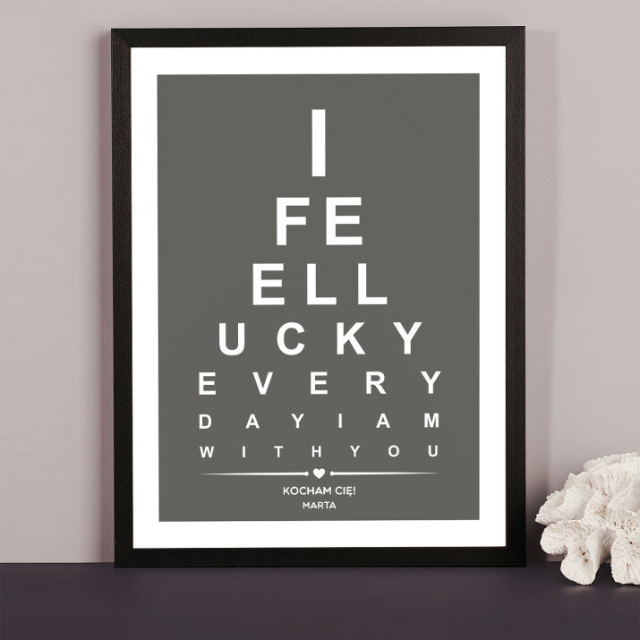 I Feel Lucky - wydruk obramowany