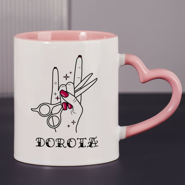Imię fryzjerka - Personalizowany Kubek