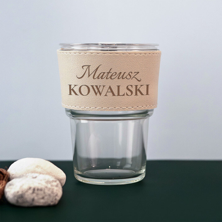 Imię i nazwisko 2 - Kubek szklany