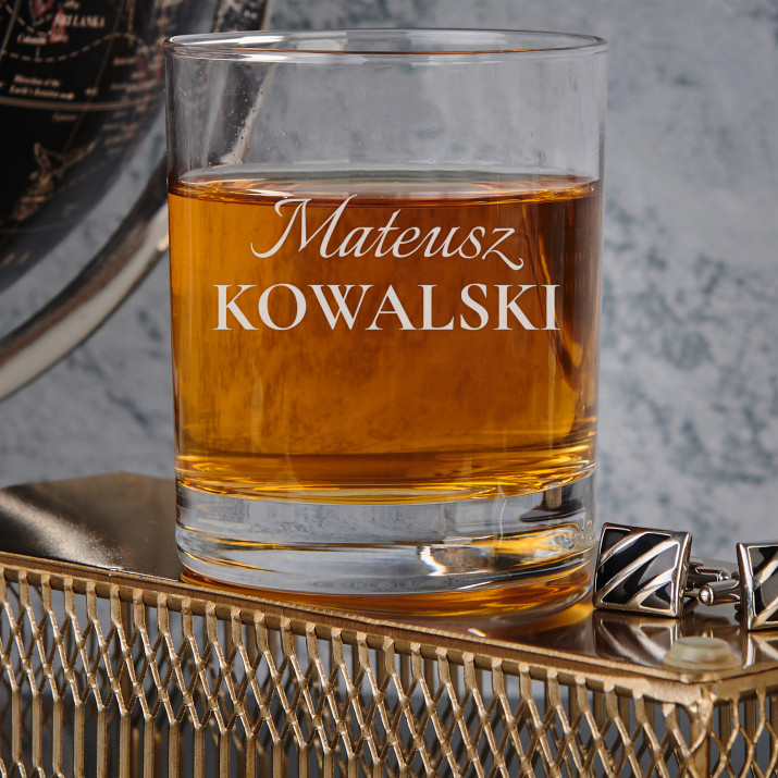Imię i nazwisko - Szklanka do whisky