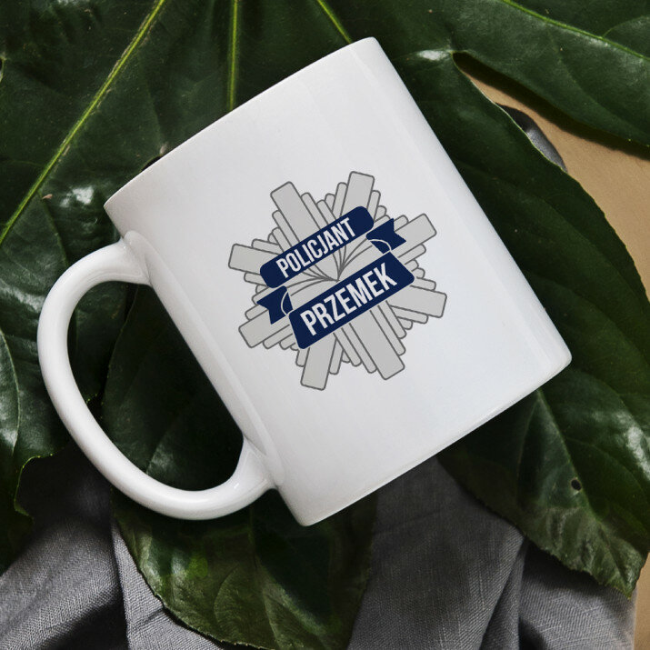 Imię policjant - Personalizowany Kubek