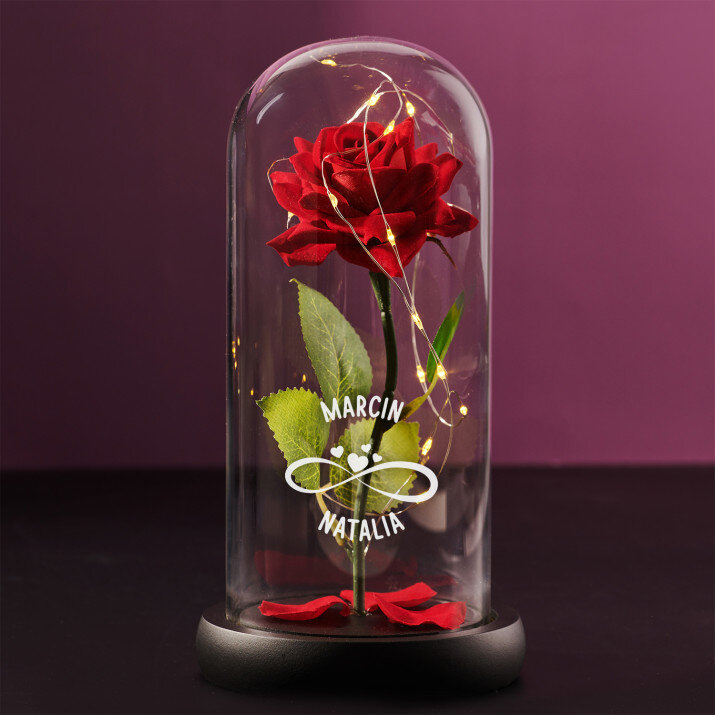 Imiona nieskończoność - Wieczna róża w szkle Imiona nieskończoność - Wieczna róża w szkle