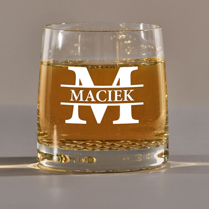 Inicjał z imieniem - Szklanka do whisky Inicjał z imieniem - Szklanka do whisky