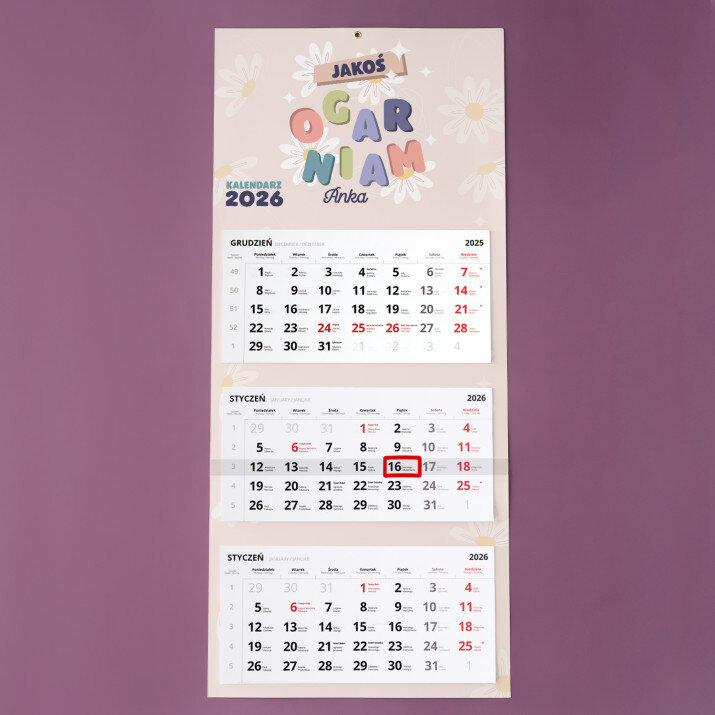 Jakoś ogarniam 2 - Kalendarz trójdzielny