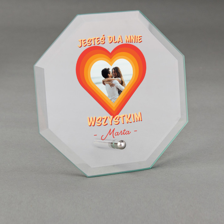 Jesteś dla mnie wszystkim - Szklana statuetka