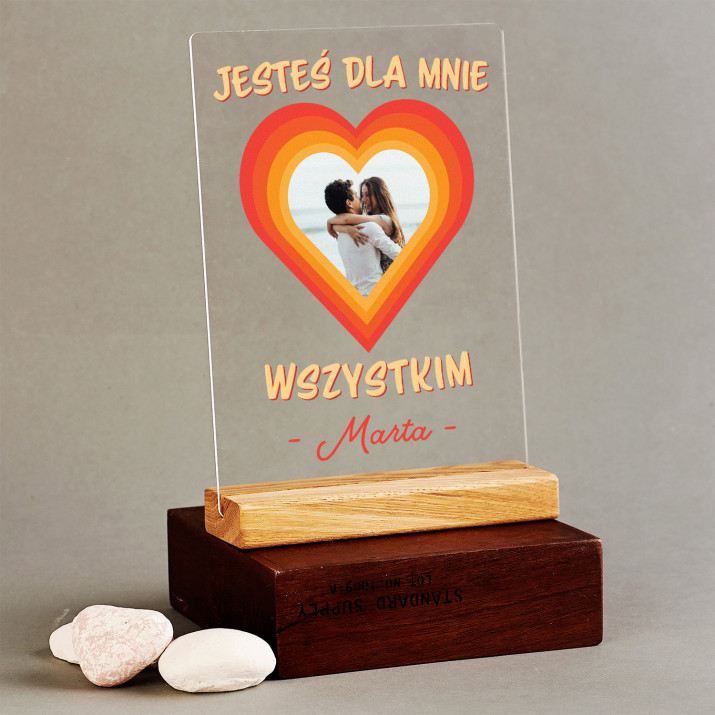 Jesteś dla mnie wszystkim - Wydruk na szkle akrylowym z podstawką Jesteś dla mnie wszystkim - Wydruk na szkle akrylowym z podstawką