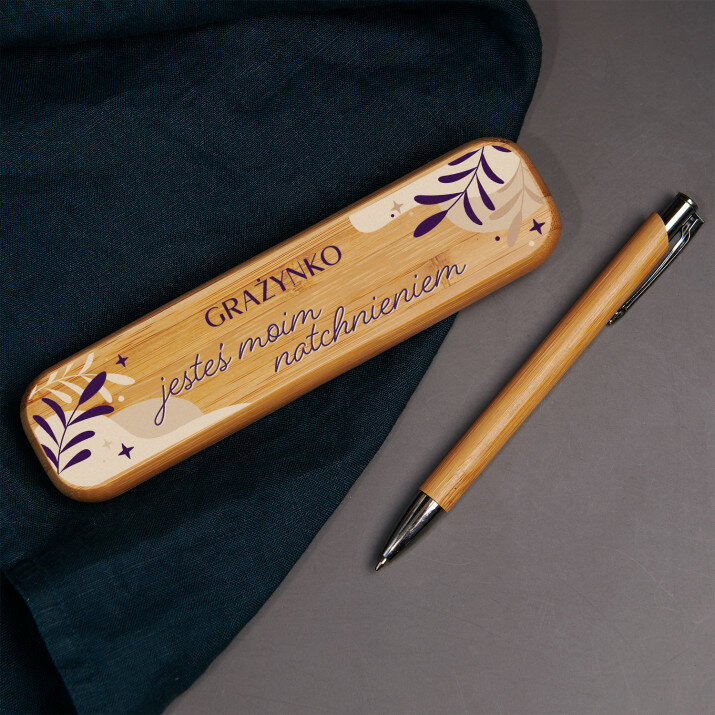 Jesteś moim natchnieniem - Długopis w drewnianym etui Jesteś moim natchnieniem - Długopis w drewnianym etui