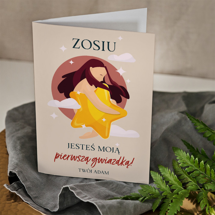 Jesteś moją gwiazdką - kartka z życzeniami
