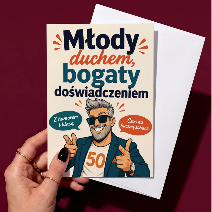 Kartka z Życzeniami Na 50 Urodziny Mężczyzny Na 50 Urodziny Dla Mężczyzny: Męski Humor I Klasa