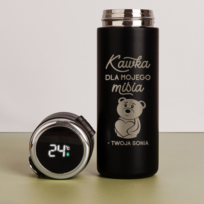Kawka dla mojego misia - Kubek termiczny z wyświetlaczem LED