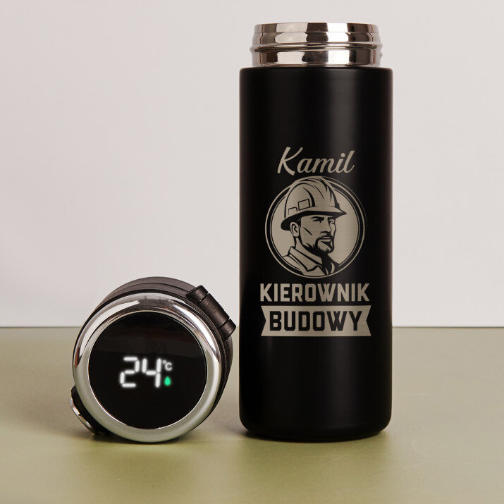 Kierownik budowy - Kubek termiczny z wyświetlaczem LED