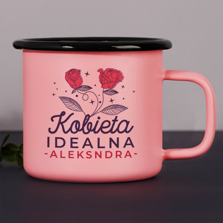 Kobieta idealna - Kubek emaliowany Kobieta idealna - Kubek emaliowany