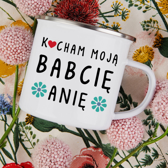 Kocham babcię - Kubek emaliowany
