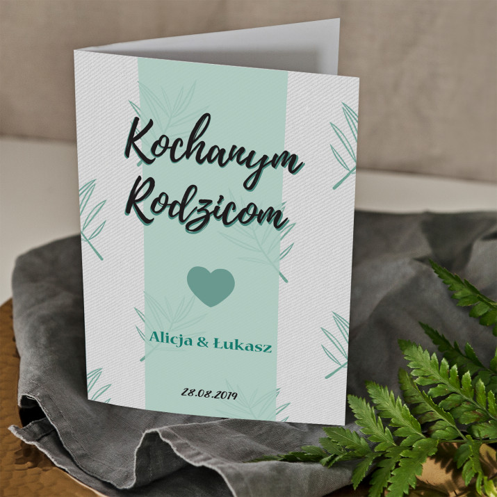 Kochanym rodzicom - kartka z życzeniami