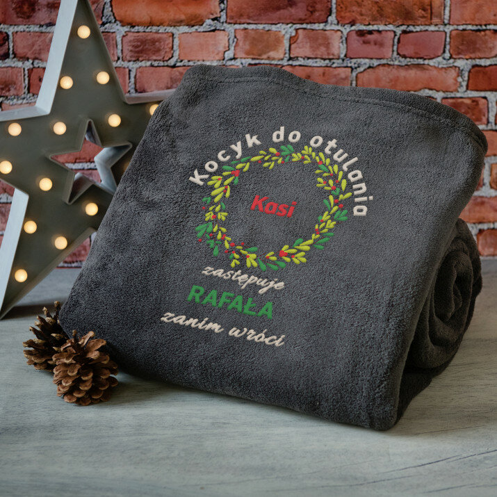 Kocyk do otulania - koc z haftem