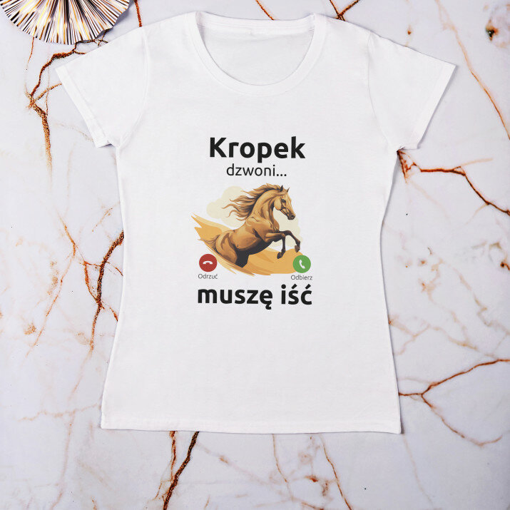 Koń dzwoni - Koszulka damska z nadrukiem