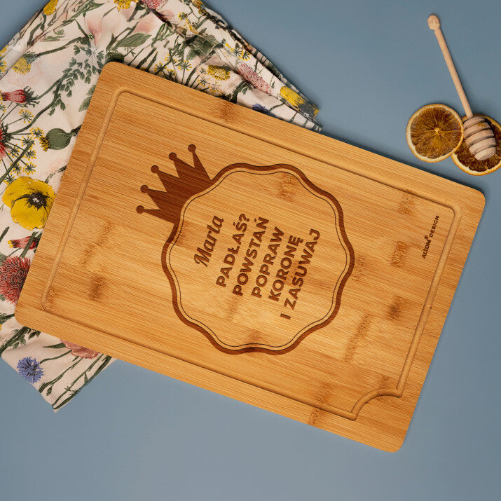 Korona - deska do krojenia  z grawerem