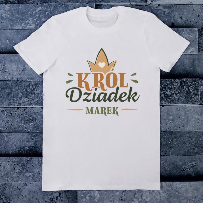 Król dziadek - Koszulka męska z nadrukiem