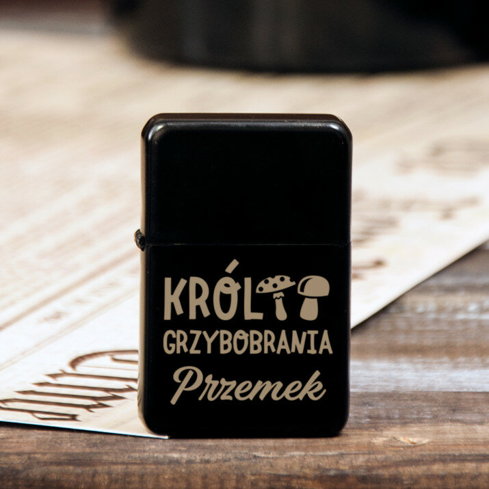 Król grzybobrania - Zapalniczka z grawerem