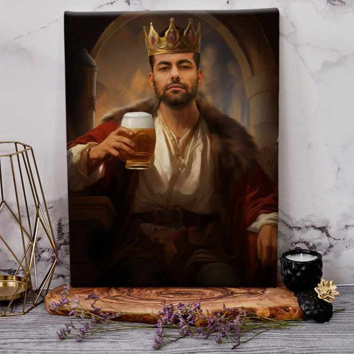 Król z piwem - Królewski portret