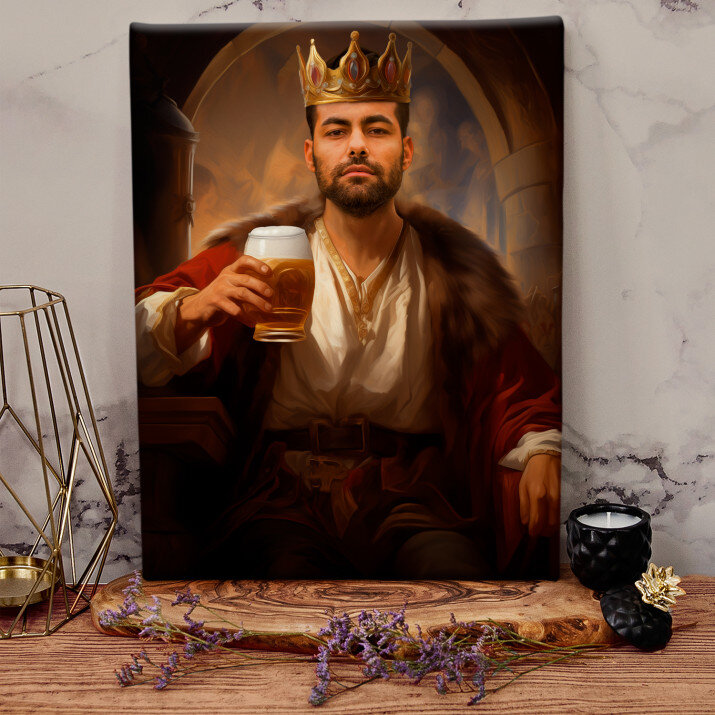 Król z piwem - Królewski portret