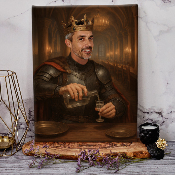 Król z wódką - Królewski portret Król z wódką - Królewski portret