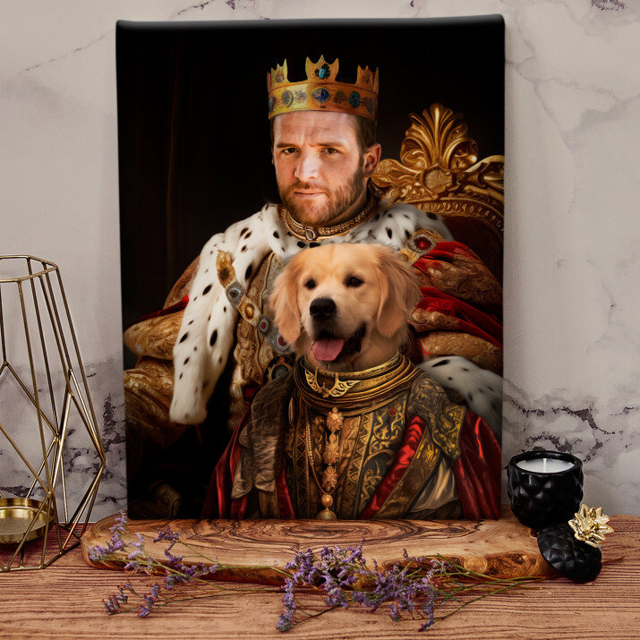 Król ze zwierzakiem - Królewski portret