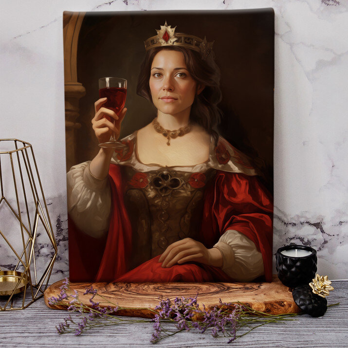 Królowa z winem - Królewski portret Królowa z winem - Królewski portret