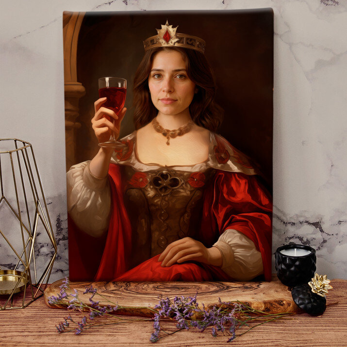 Królowa z winem - Królewski portret