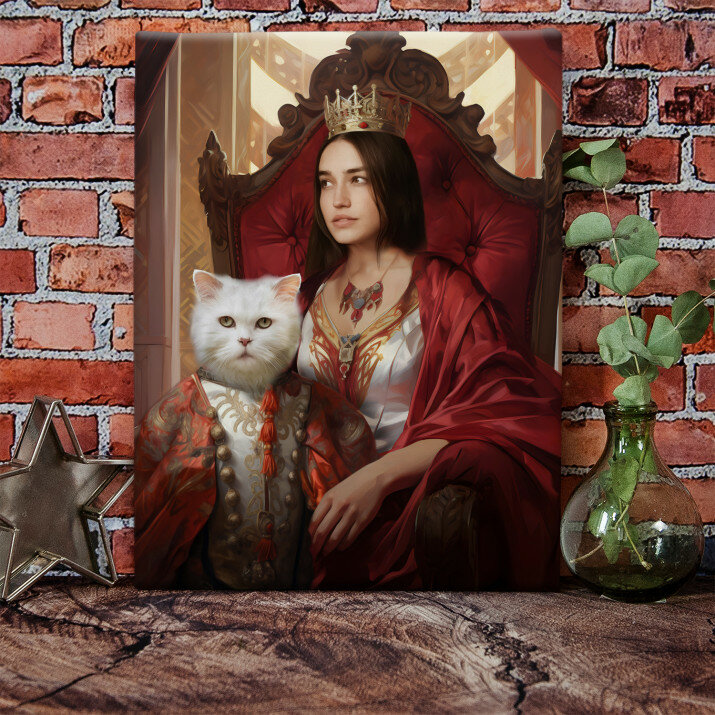 Królowa ze zwierzakiem - Królewski portret