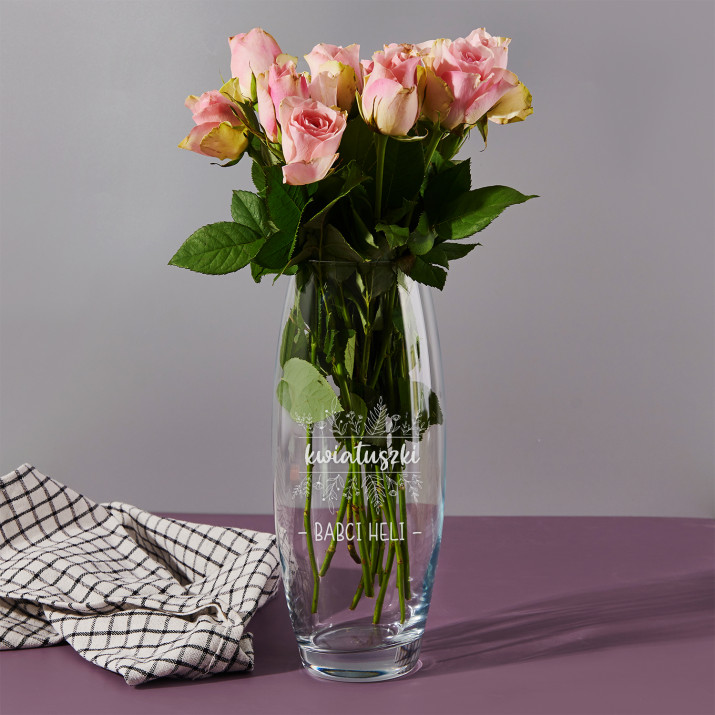 Kwiatuszki - Wazon z grawerem