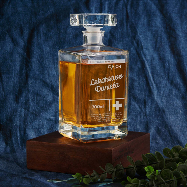 Lekarstwo - Grawerowana karafka do whisky 0,7l