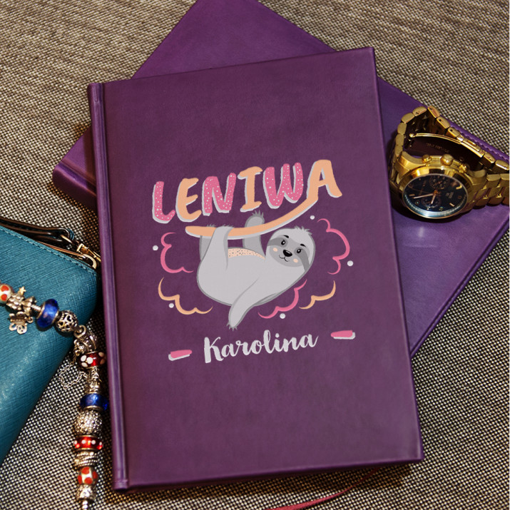 Leniwa - notatnik A5 z nadrukiem