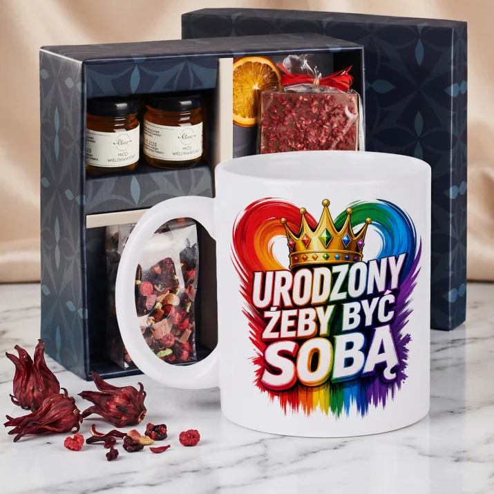Zestaw Prezenowy Z Kubkiem Dla Geja: Urodzony Żeby Być Sobą Zestaw Prezenowy Z Kubkiem Dla Geja: Urodzony Żeby Być Sobą