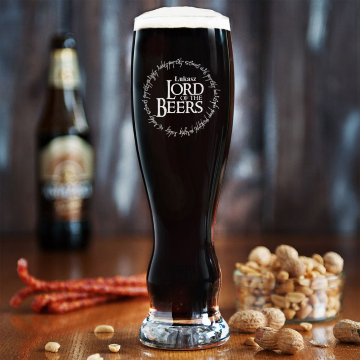 Lord of the Beers - Grawerowana Szklanka do piwa Lord of the Beers - Grawerowana Szklanka do piwa