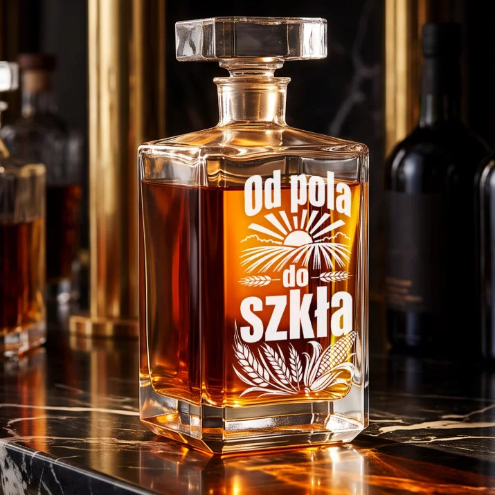 Karafka Do Whisky z Grawerem Dla Rolnika Prezent: Od Pola Do Szkła Karafka Do Whisky z Grawerem Dla Rolnika Prezent: Od Pola Do Szkła