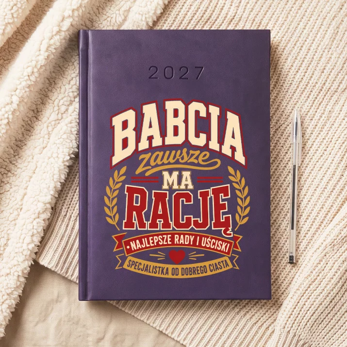 Kalendarz Książkowy A5 2027 Dla Babci Prezent Na Dzień Babci Dla Kobiety: Babciarski Varsity