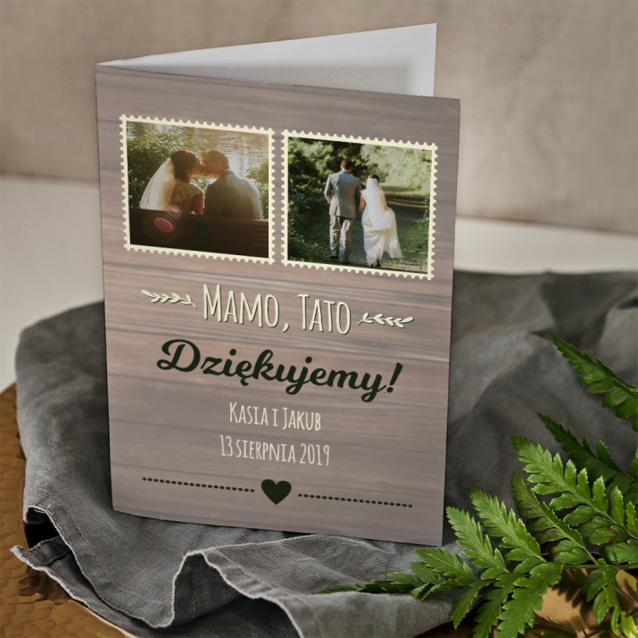 Mamo, tato dziękujemy - kartka z życzeniami