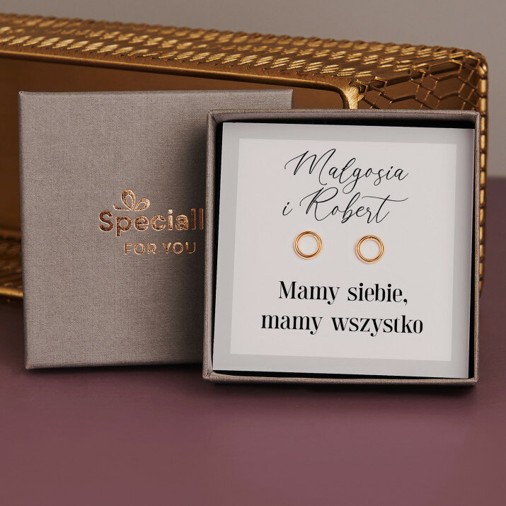 Mamy siebie mamy wszystko - Pozłacane kolczyki kółka Mamy siebie mamy wszystko - Pozłacane kolczyki kółka