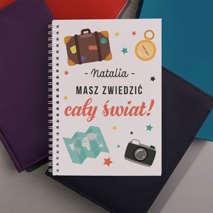 Masz zwiedzić cały świat - Zeszyt na spirali A5 Masz zwiedzić cały świat - Zeszyt na spirali A5
