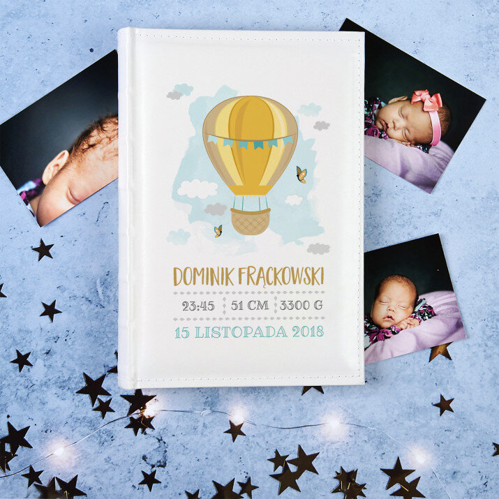 Metryczka balon - Personalizowany Album na zdjęcia Metryczka balon - Personalizowany Album na zdjęcia