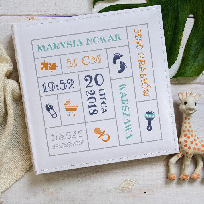 Metryczka Urodzenia - Personalizowany Album na zdjęcia Metryczka Urodzenia - Personalizowany Album na zdjęcia