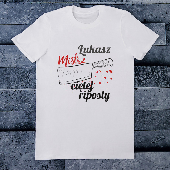 Mistrz ciętej riposty - Koszulka męska z nadrukiem